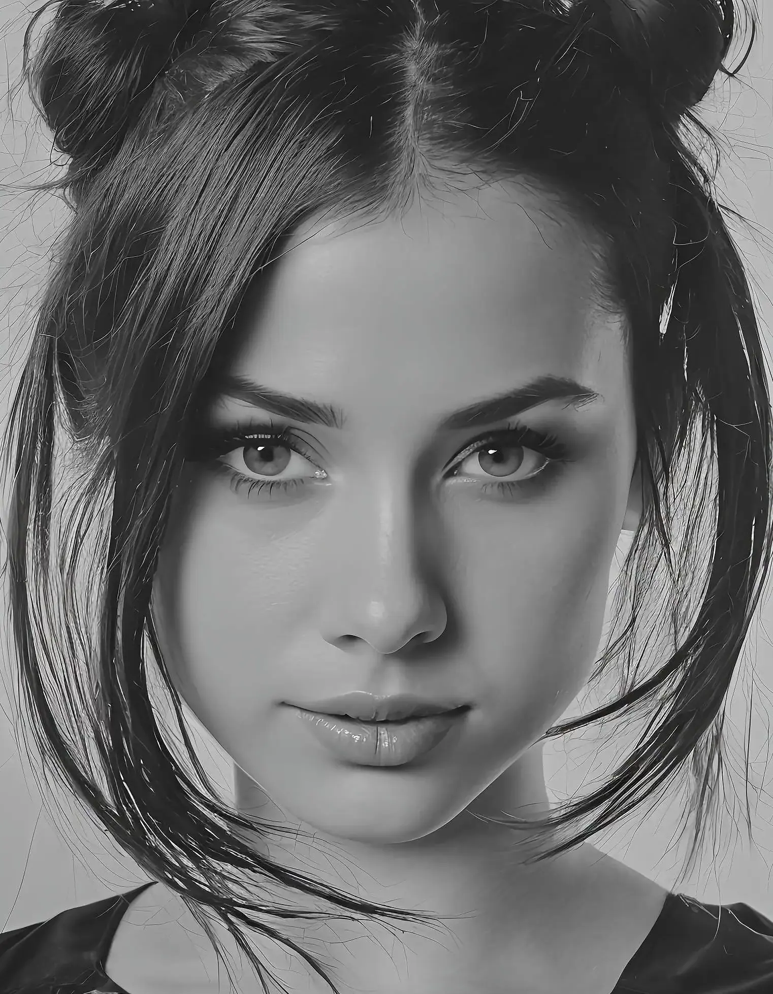 AI Porn Image of arched eyebrow bimbo long hair looking at viewer skinny slutty POV Cum Cum slut Slut Sex